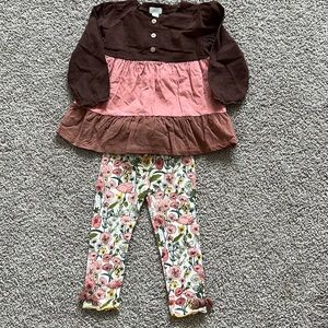 Mudpie 2 piece fall outfit. Size 3T